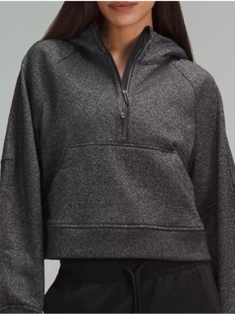 Lululemon Charcoal Half-Zip Hoodie Top